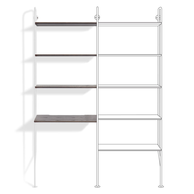 Hitch Ladder Desk, White, White