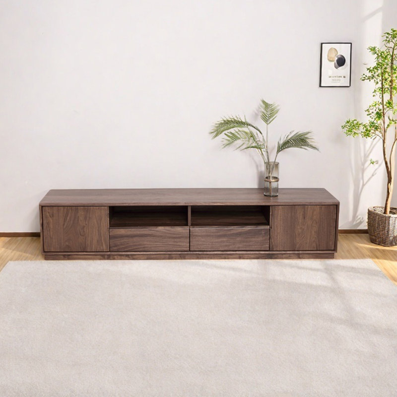 Meuble télé en bois de noyer noir, 78.74"