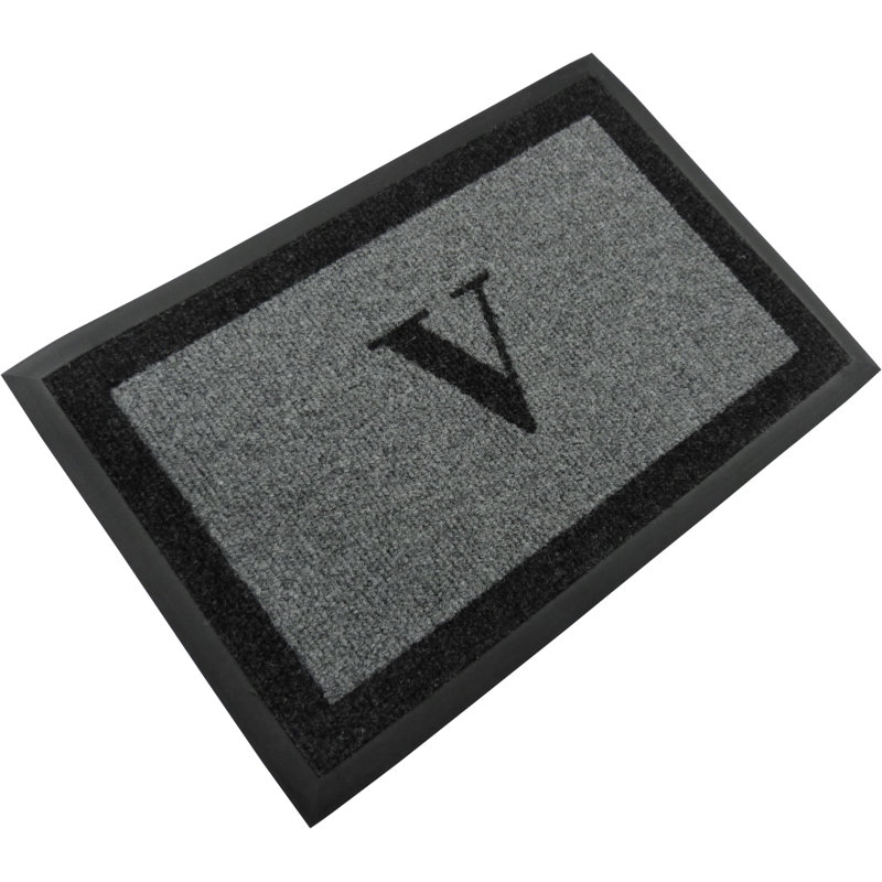 Tapis d'extérieur antidérapant Asai, Gris, V, l 36 po x L 60 po