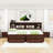 Full Wood Captain Standard Bed with 4 Drawer and 2 Cabinets