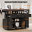 46.5'' Farmhouse Kitchen Island With Drape Of Beads-145886790