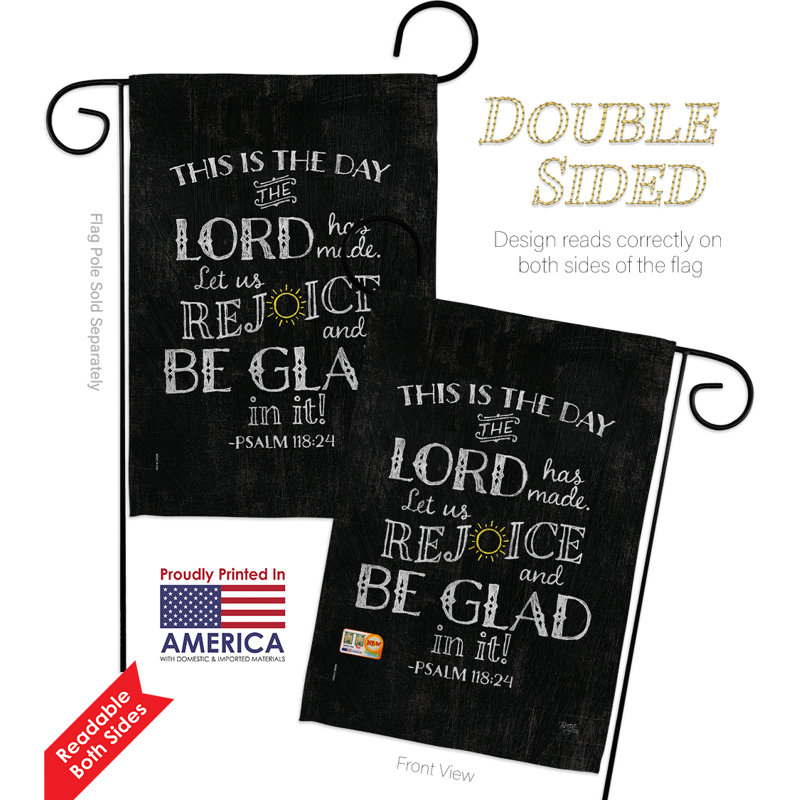 Double Sided 18.5'' H x 13'' W Polyester Flag Set
