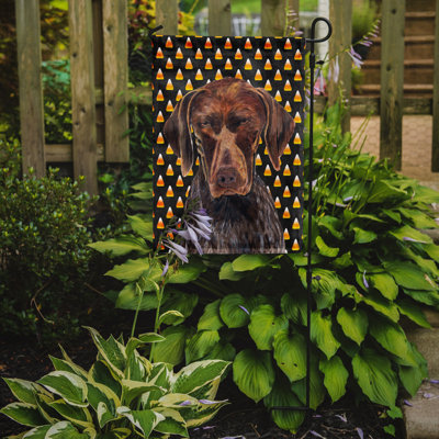 Drapeau de jardin brûlé bonbon d'Halloween à 2 côtés