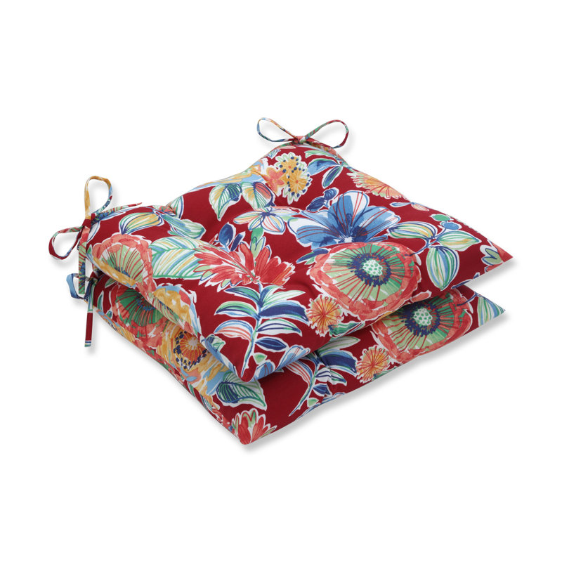 Sisler Outdoor 5'' Dining Chair Cushion, Berry