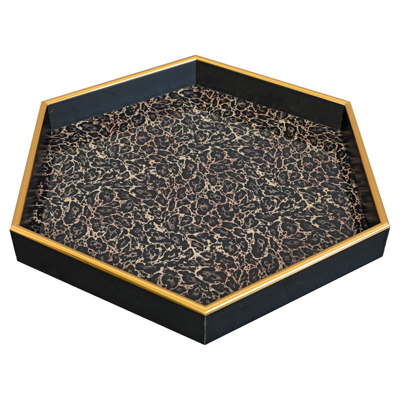 LLB- Hexagon tray - Roxy Leopard