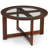Solid Wood Glass Top Round Table Set, Coffee Table with 4 Stools