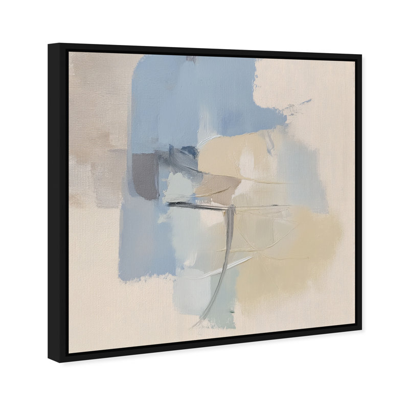 Clouded Calm II Canvas Abstract Print by Oliver Gal, Black Frame, 12 x 12, 13"H x 13"W, Black Frame