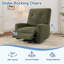 Fauteuil inclinable et oscillant pivotant à 360 °, fauteuil de chambre de bébé en velours côtelé pour petits espaces, vert-90693205