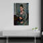 Madame Cézanne appuyée sur une table, vers 1873. Estampe d'art mural abstraite impressionniste contemporaine.-2086578733