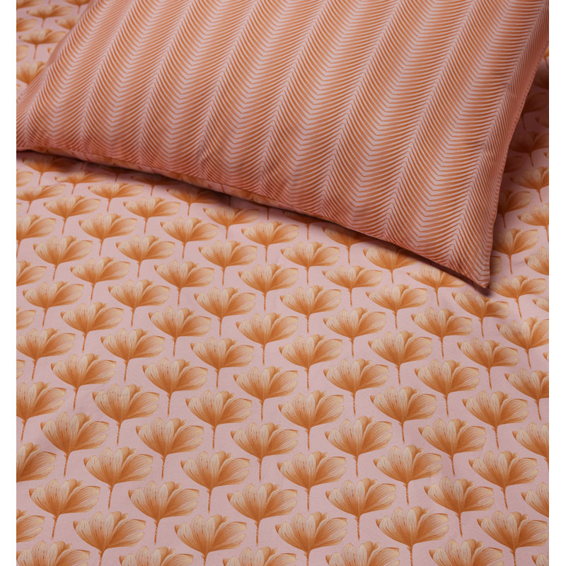 Edna Duvet Cover, Full / Double Duvet Cover, Pink/Orange