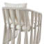 Chaise de salle à manger d'extérieur en métal crème avec coussins Pearl Scheer