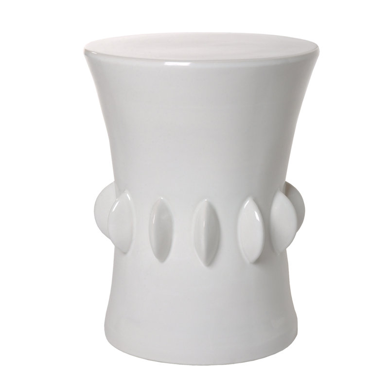 Tabouret de jardin Moonya, Blanc