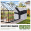 Serre de jardin en aluminium et polycarbonate de 1,8 m de large x 3 m de profondeur, avec 2 aérations de toit réglables et structure noire, idéale pour l'extérieur.-136324918