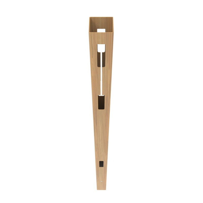 Cypress Woodgrain Vinyl Line Fence Post, 9-ft Height