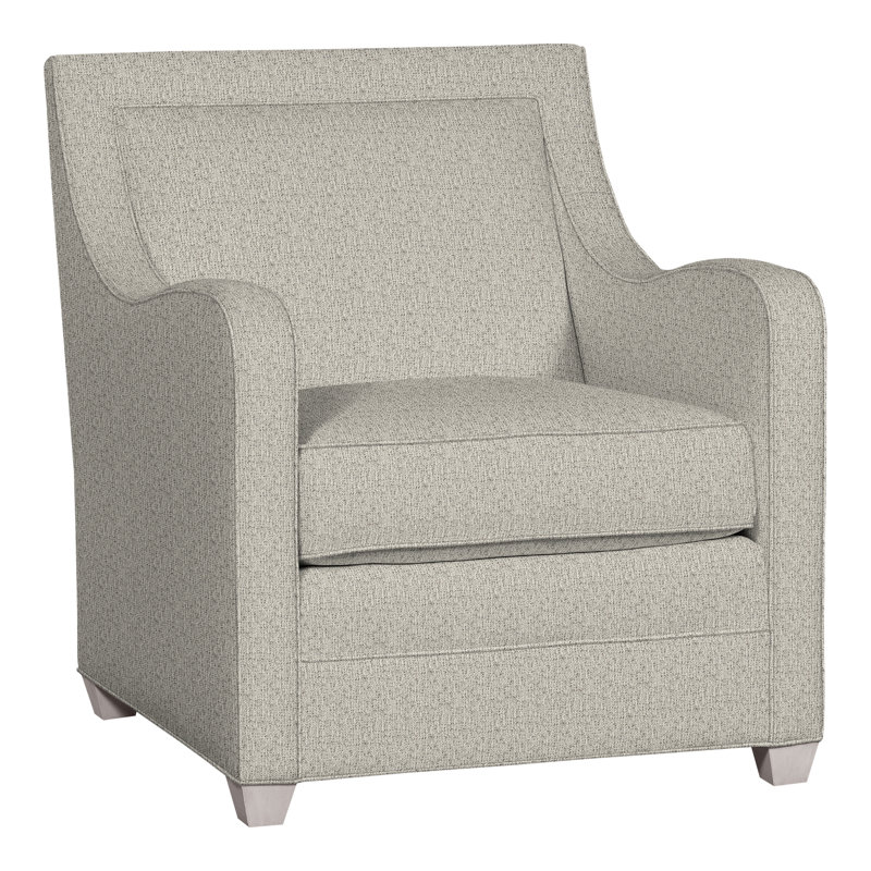 Haden Upholstered Armchair, Dove Gray, Tuck Metal