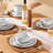 Milkyway Series 24 Pieces Dinnerware Set, Light Gray-2128509773
