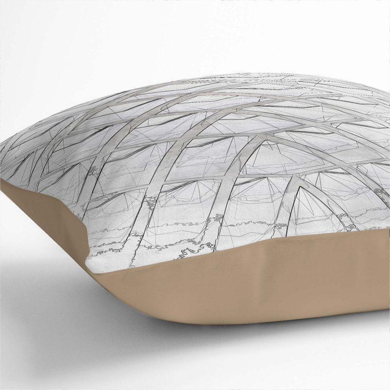 Square Throw Cushion, Stone, 55cm H x 55cm W x 20cm D