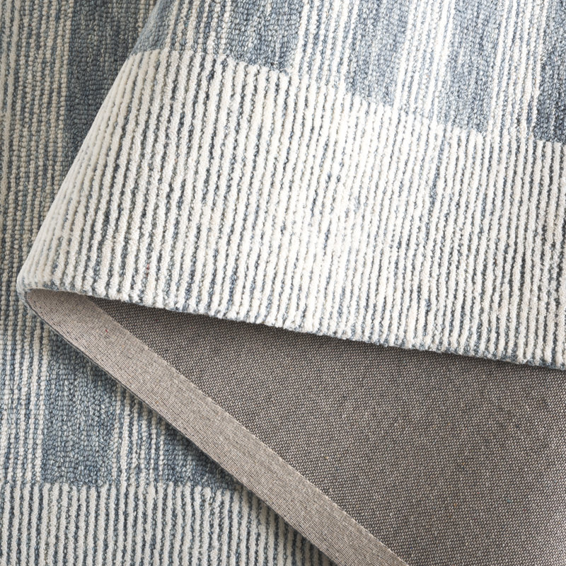 Pine 304 Hand Tufted Wool Pile Striped Rug, Rectangle 5' x 8'