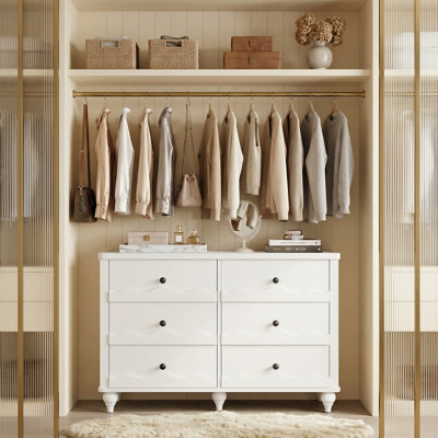 43.3" Dresser With Wood Drawers