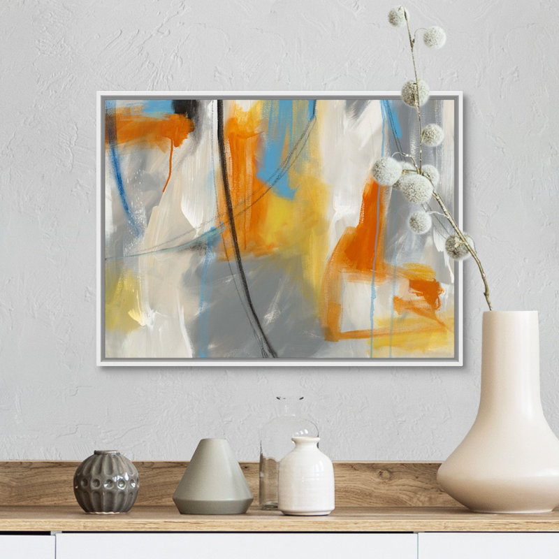 « Form II » par SISA Jaspe, reproduction d’art, H 20 po x l 26 po x 1,75 po, Cadre blanc