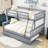 Twin Over Full Wooden Convertible Bunk Bed With Trundle And Ladder-2056954130