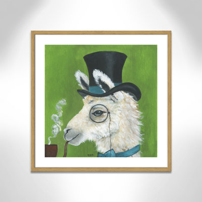 Llama and Pipe Framed Art