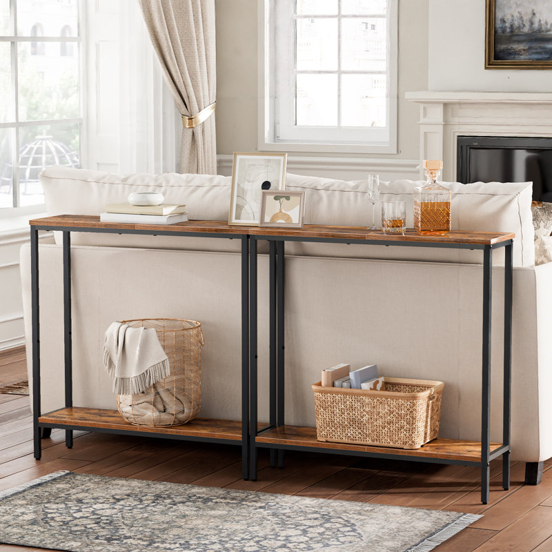 Piercy 29.5" Console Table with Shelf, Brown