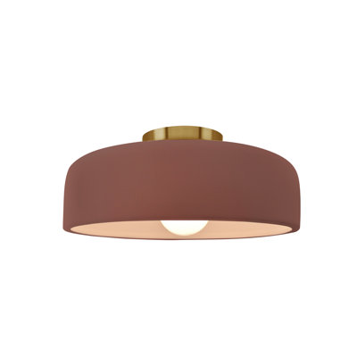 Radiance Ceramic Semi Flush Mount - Replaceable Bulb