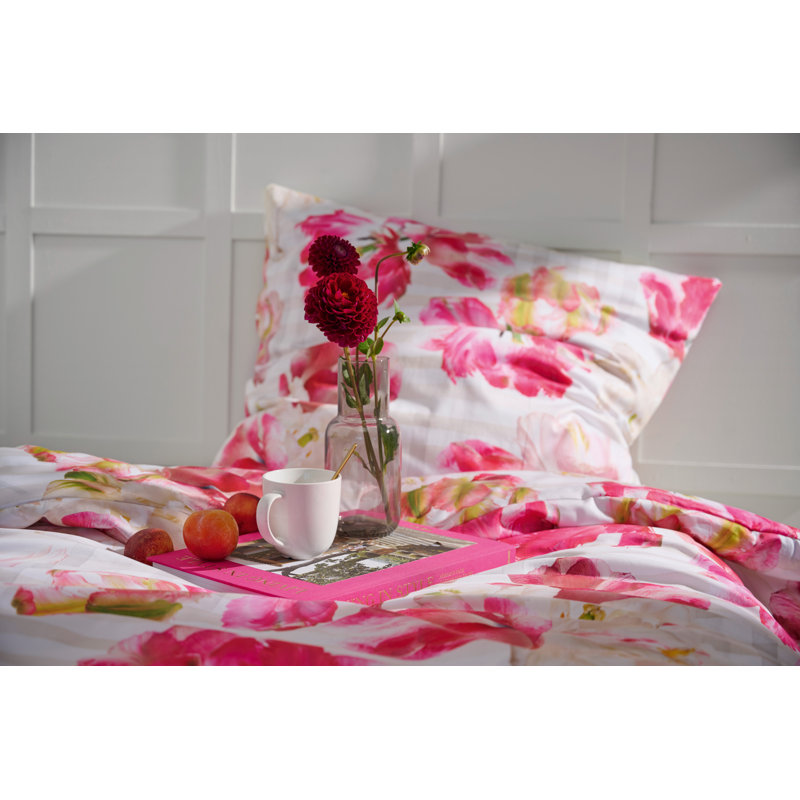 Cotton Floral Duvet Cover Set, Single - 1 Pillowcase (80 x 80 cm)