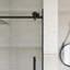 Porte de douche coulissante sans cadre l 56 à 60 po x H 60 po au fini noir mat-116985546
