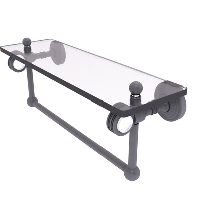 Jarrell Glass Bracket Shelf with Towel Bar