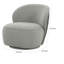 Chaise d'appoint pivotante de 31,5 po Polimeris
