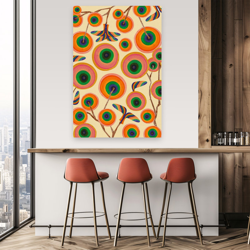 «Rainfield», impression géométrique fantaisiste, paysage naturel, impression murale, H 60 po x l 40 po
