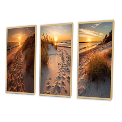 " Alabama Golden Hour At Gulf Shores " 3 Piece Art Set