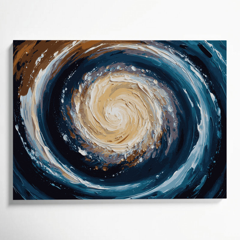«Space Sombrero Galaxy Gray», art mural sur toile, H 16 po x l 20 po