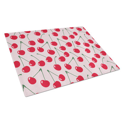 Caroline's Treasures Glass Cherries Cutting Board