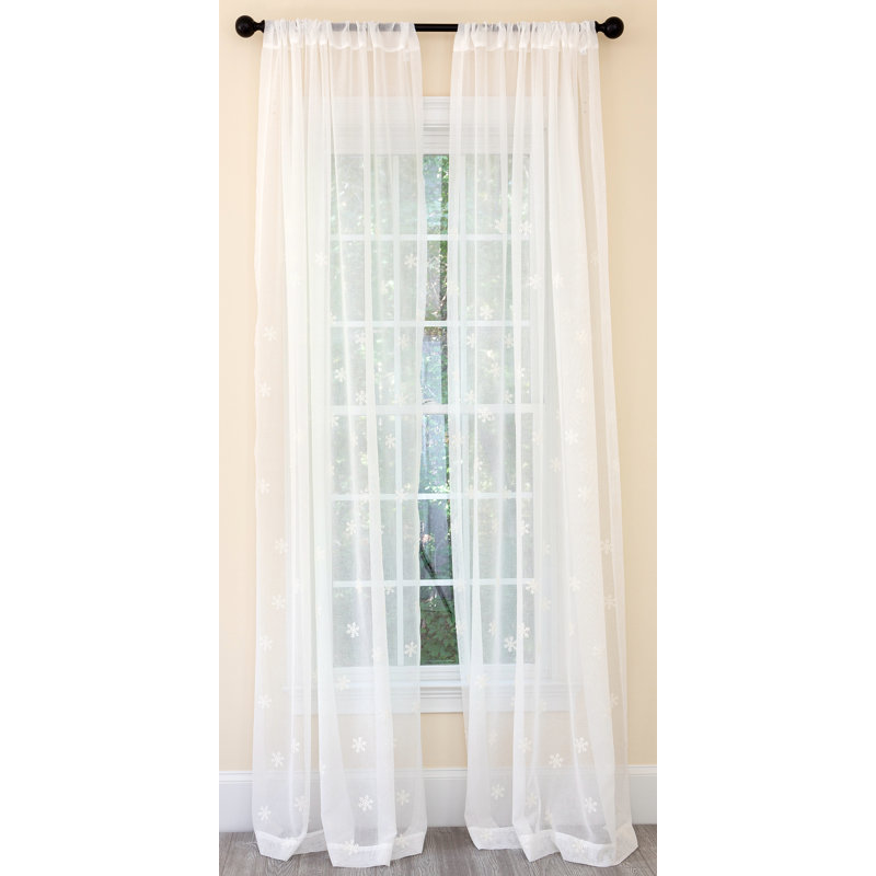 Borchers Sheer Curtain Single Panel, 54" W x 96" L