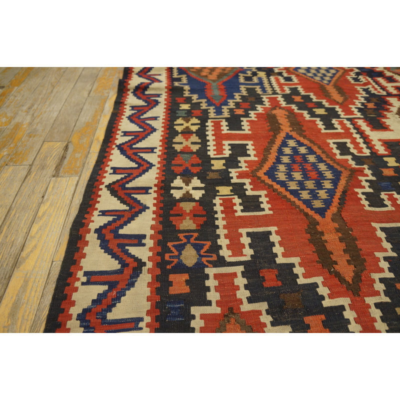 Flatweave Wool Geometric Area Rug