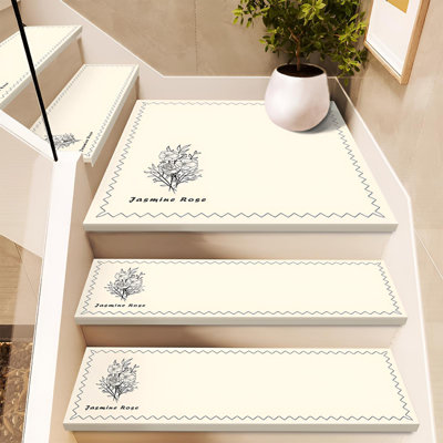 Self Adhesive Luxury Stair Tread Pads For Home Slip Resistant And Noise Reducing Step Covers