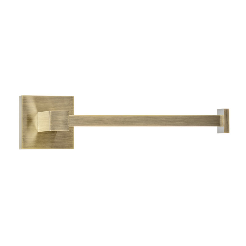 Capri Wall Mounted Brass Toilet Paper Holder and Robe Hook Set, Bronze