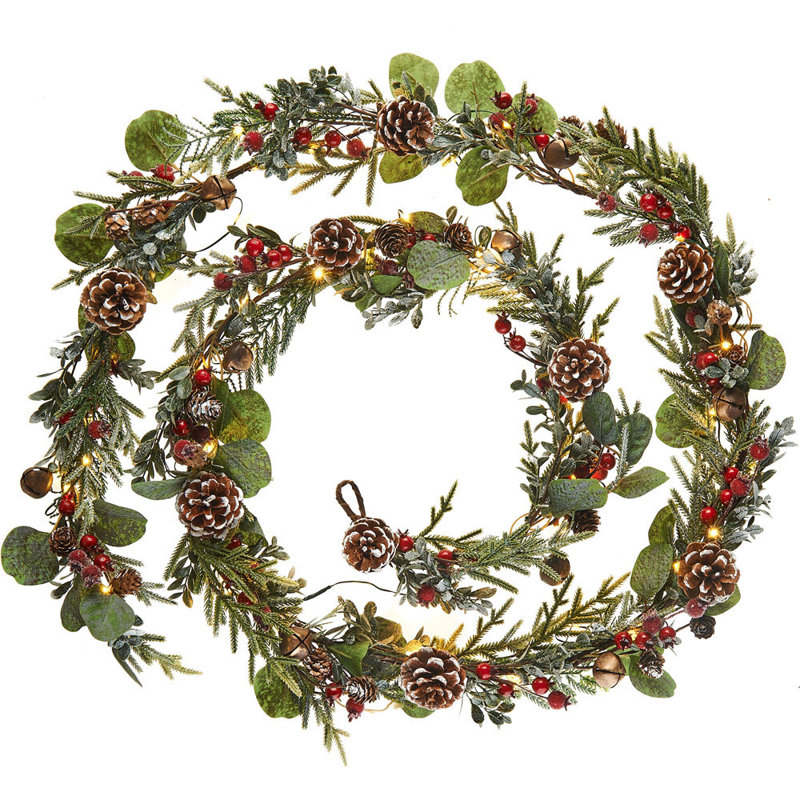 20.32cm Lighted Faux Garland with Lights