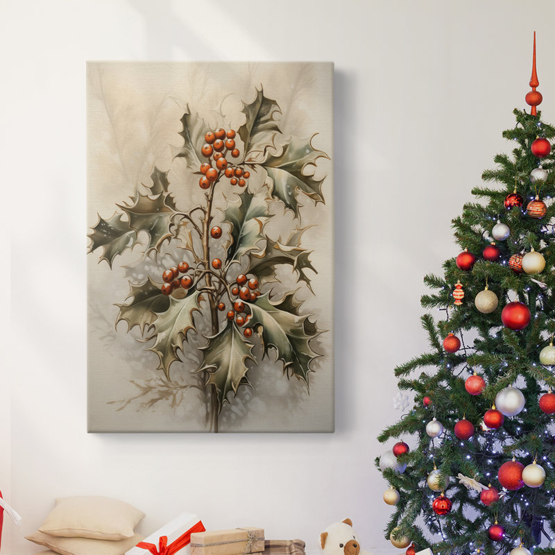 Art des Fêtes de Noël - Toile tendue avec châssis DCC III, H 18 po x l 12 po