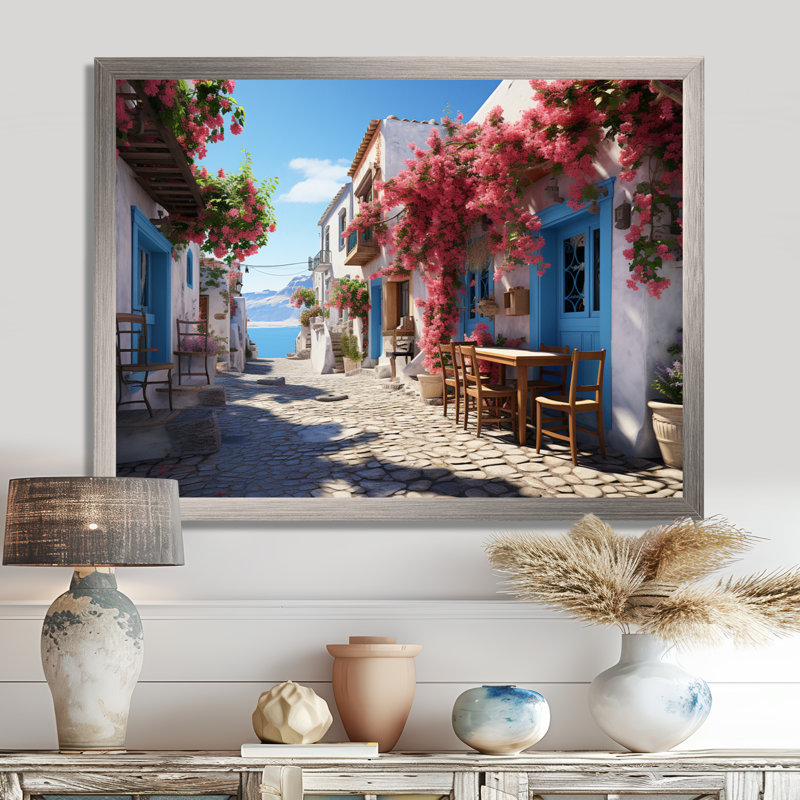 Grèce, Grèce, île grecque, art mural, Toile tendue, H 24 po x l 32 po x P 1 po
