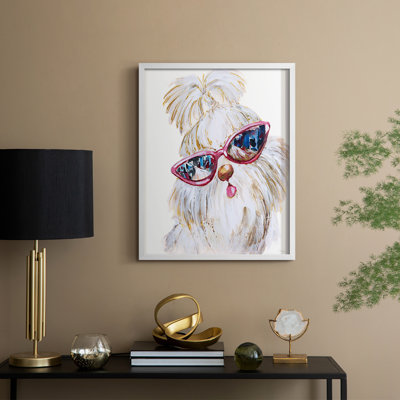 Shi Tzu Shades, reproduction encadrée - bois massif