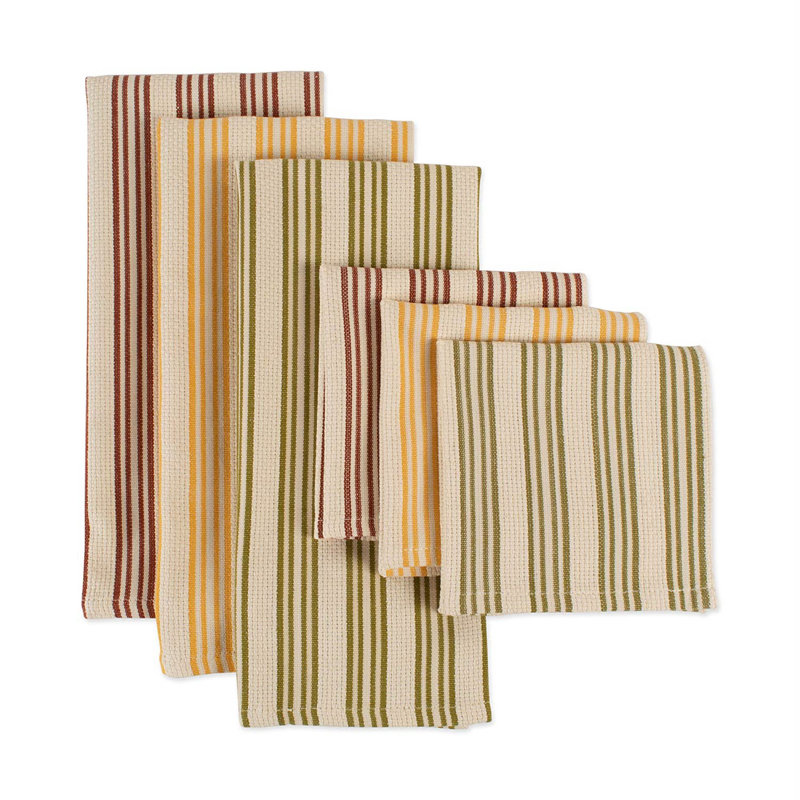 Cotton Stripe Kitchen Towel Linen Set