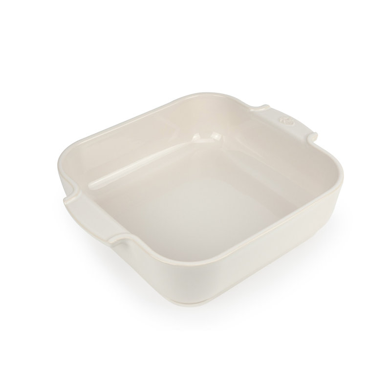 Appolia 3 Qt. Ceramic Square Casserole, Ecru,  2.5'' H x 11" L x 9" W