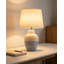 Lampe de table rechargeable sans fil avec télécommande, lampe de ferme en céramique de 13 pouces avec minuterie, RVB à intensité variable et lumière chaude, lampe portative à piles pour la table de chevet du salon