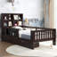 Lit plateforme en bois massif avec tiroirs et tablettes de rangement-903530245-903530246