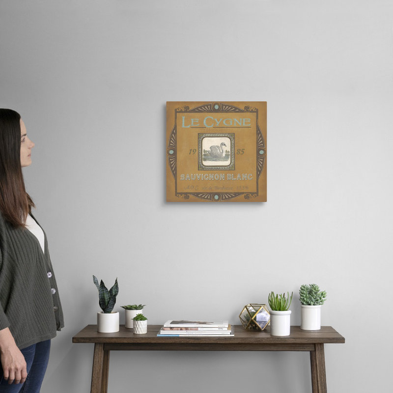 «Vintage Wine Labels», reproduction d'art graphique sur toile, Toile tendue, H 16 po x l 16 po x P 1,25 po