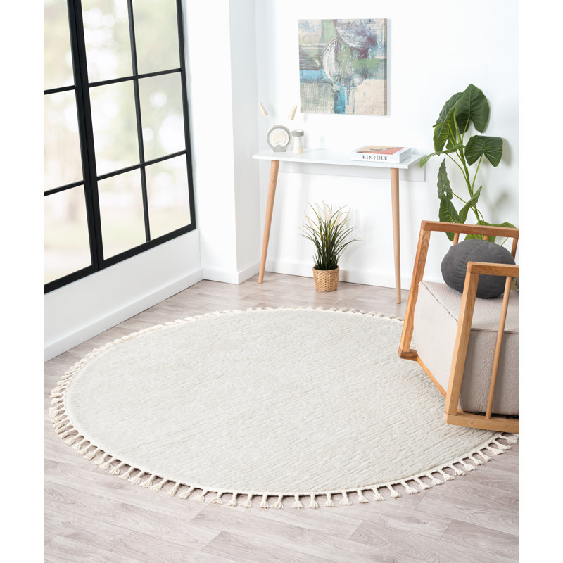 Dream Tapis white Rug, Round 190cm